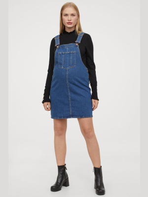 Mama Denim Overall Dress