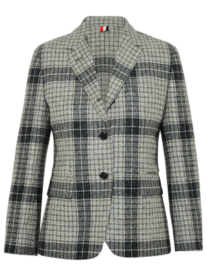 Thom Browne Check-patterned Buttoned Blazer