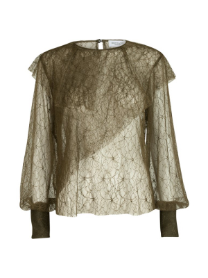 Joelle Lace Top Olive