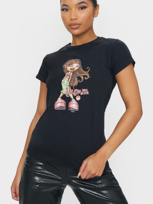 Black Yasmin Bratz Fitted T Shirt