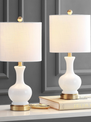 22" (set Of 2) Cox Glass/metal Table Lamp (includes Energy Efficient Light Bulb) - Jonathan Y