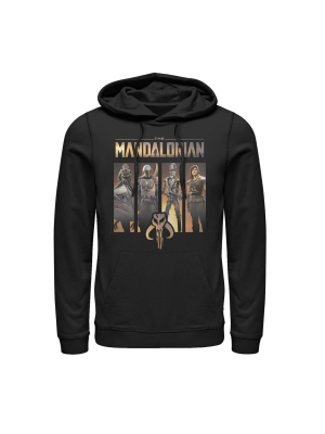 Men's Star Wars The Mandalorian Character Panel Pull Over Hoodie