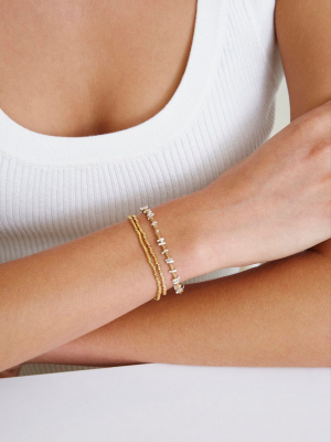 Gold Cube Wrap Bracelet