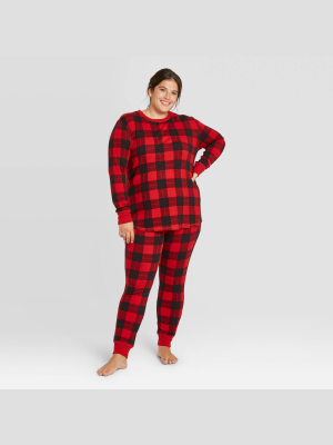 Women's Plus Size Thermal Pajama Set - Stars Above™