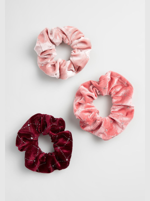 Ritz And Glitz Velvet Scrunchie Set