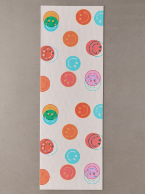 Doodle By Meg For Deny Happy Face Stamp Yoga Mat