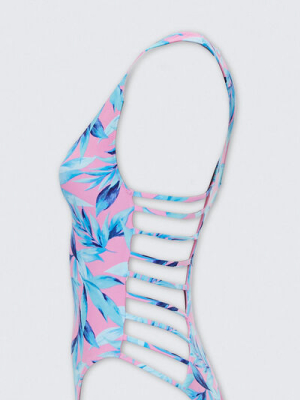 Leaf Print One-piece Swimsuit