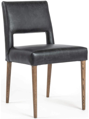 Joseph Leather Dining Chair, Durango Smoke, Set Of 2