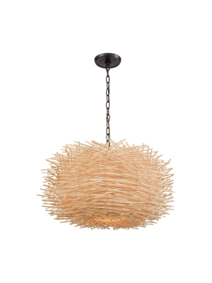 Bamboo Nest 3 Pendant In Oil Rubbed Bronze Design By Bd Fine Lighting