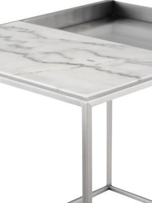 Nuevo Corbett Side Table - White