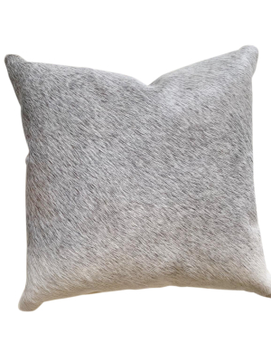 Salt And Pepper Cowhide Pillow, 18"