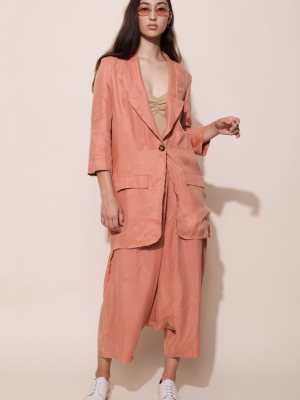 Crown Blazer - Peach Pink