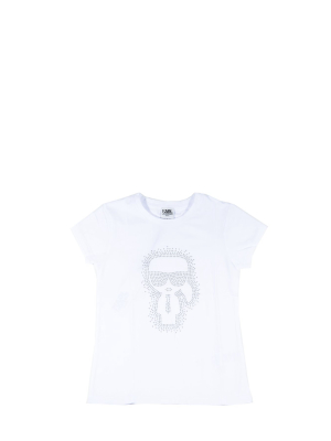 Karl Lagerfeld Kids Logo Embellished T-shirt