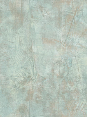 Fulton Texture Wallpaper In Green And Tan From The Metalworks Collection By Seabrook Wallcoverings