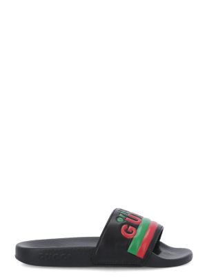 Gucci Kids Logo Embossed Slides