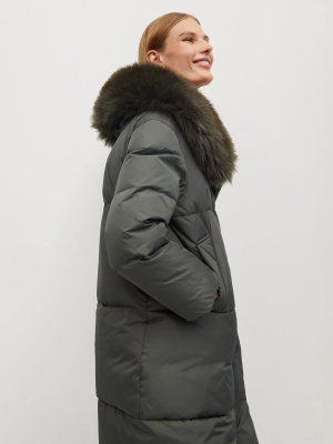 Feather Down Hooded Coat