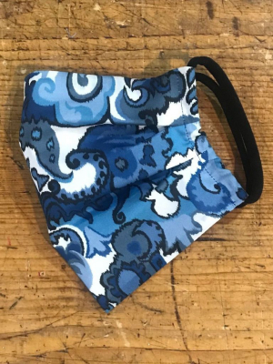 Adult Cotton Mask In Moody Blue Tapestry Liberty London Print