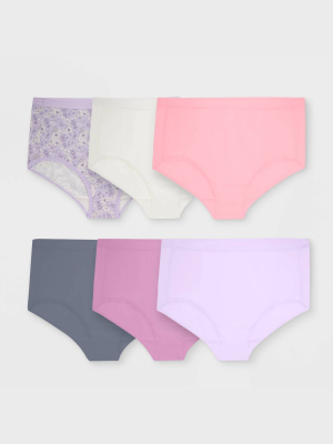 Fit For Me By Fruit Of The Loom Women's Plus 6pk Microfiber Classic Briefs - Colors May Vary