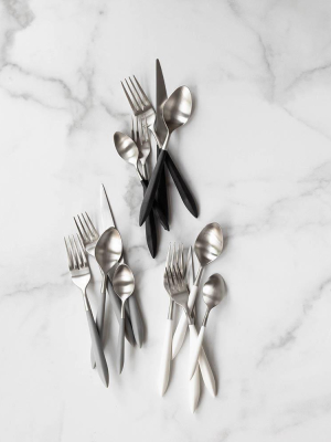 Vietri Ares Place Fork - Silver & White