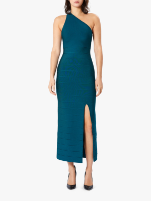 Asymmetrical One-shoulder Midi Gown