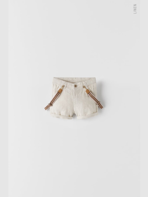 Linen Shorts With Straps