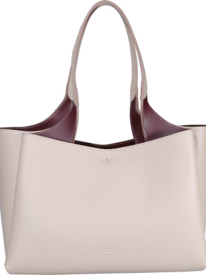 Tod's Logo Embossed Tote Bag