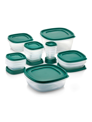 Rubbermaid 30pc Food Storage Container Set With Easy Find Lids Forest Green
