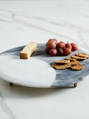 Marble & Copper Footed Cheese Board