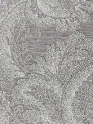 Lanette Damask Wallpaper In Metallic Grey By Bd Wall