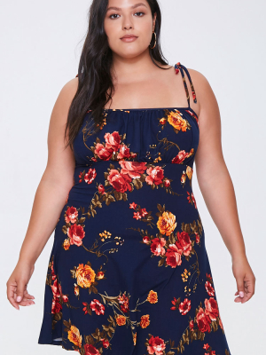 Plus Size Floral Print Dress