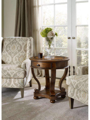 Archivist Round Accent End Table