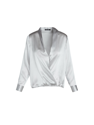 Ariana Wrap-front Silk Blouse