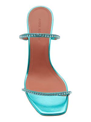 Gilda Crystal-embellished Metallic Leather Sandals