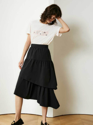 Flouncy Layered Maxi Skirt