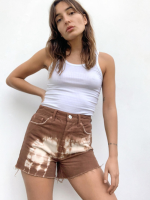 Bdg Pax Brown Tie-dye Denim Short