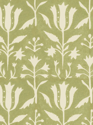 Tulipan Wallpaper In Beechnut From The Complementary Collection By Mind The Gap