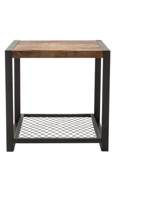 23" Soho Side Table Reclaimed Brown - Crawford & Burke