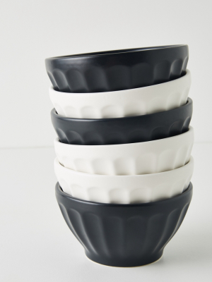 Matte Latte Bowls, Set Of 6