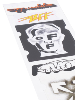 Off-white Masked Face Stickers Set