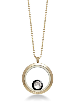 One Moon Locket In Gold