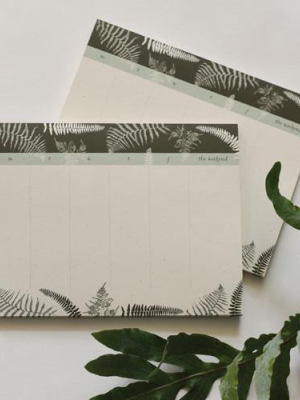 June & December Fronds Weekly Desk Pad