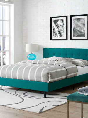 Lester Fabric Bed Teal