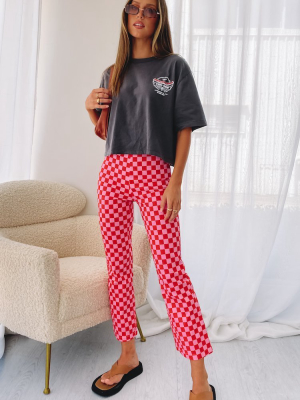 Lorelai Check Pant Pink