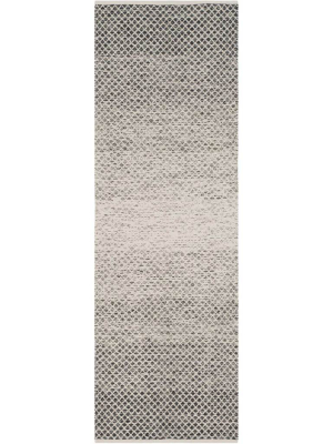 Montauk Black/ivory Runner Rug