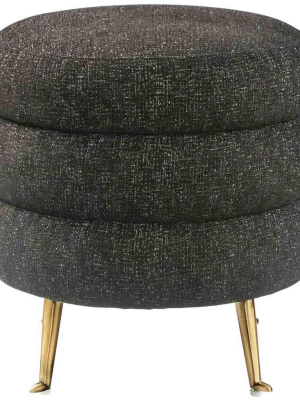 Laddie Ottoman, Black