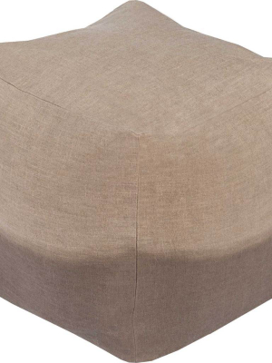 Dip Dyed Pouf Khaki/taupe