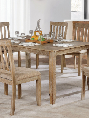 Bishop Table Set Wire Brushed Natural - Iohomes