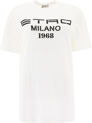 Etro Logo Printed Oversized T-shirt