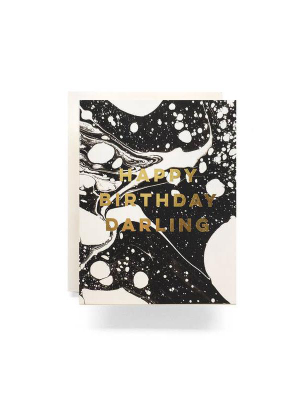 Marble Happy Birthday Darling Card