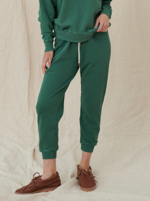 The Cropped Sweatpant. Solid -- Field Green